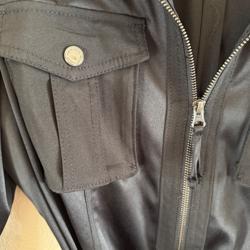 White House Black Market Women’s Belted Satin Utility Jacket & Skirt Set 18 - Picture 10 of 12